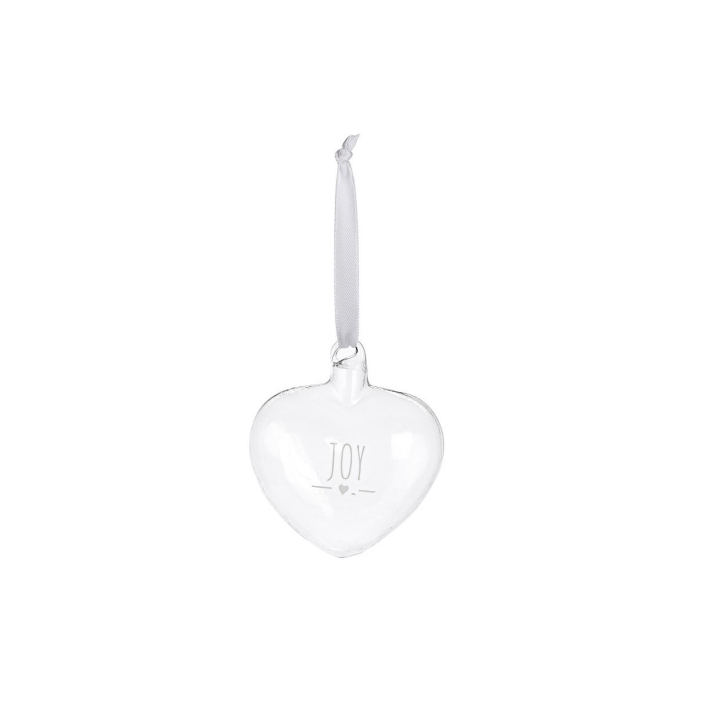 Decoro Cuore in Vetro Borosilicato JOY 8×8 cm Nuvole di Stoffa