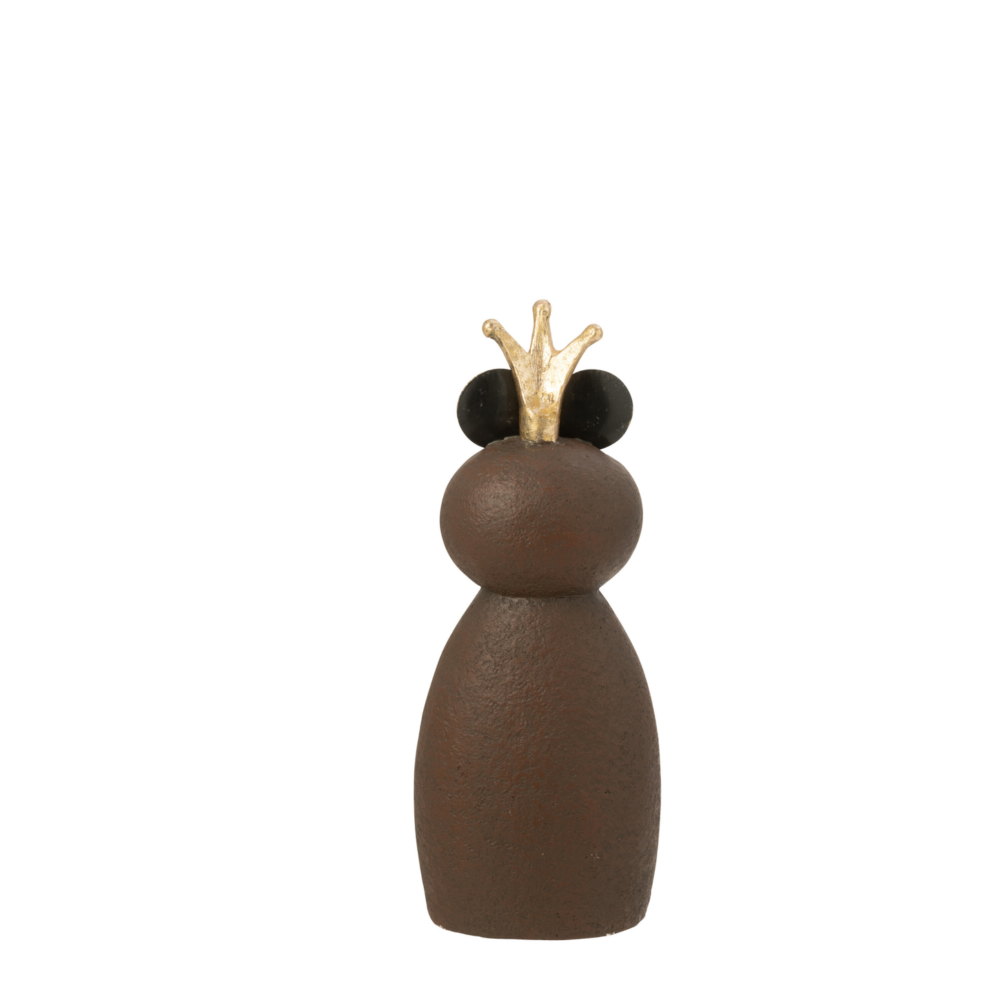 Rana con Corona in Magnesio Marrone Scuro H. 60,5 cm J-Line by Jolipa