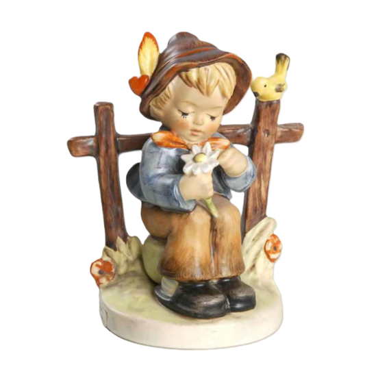 Figurina She Loves Me She Loves Me Not - Mi Ama Non Mi Ama Collezione Hummel in Porcellana H. 11 cm Goebel