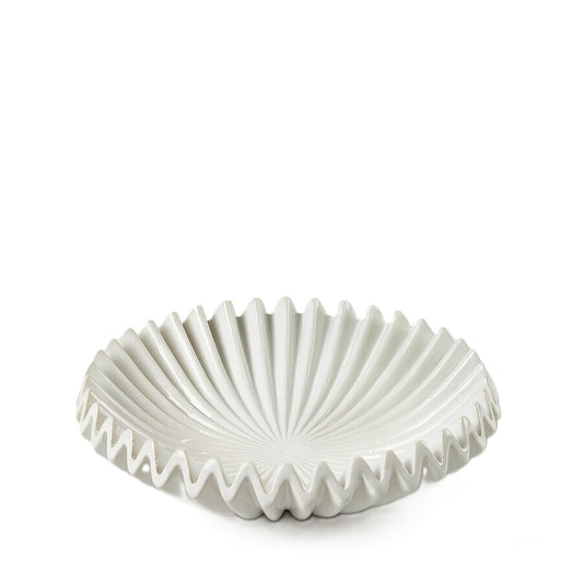 Ciotola Raggiera in Ceramica Avorio Ø 29 cm - EDG Enzo De Gasperi
