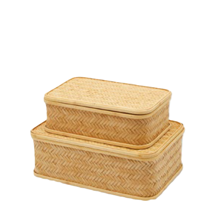Scatola Decorativa Rettangolare in Rattan - EDG Enzo De Gasperi