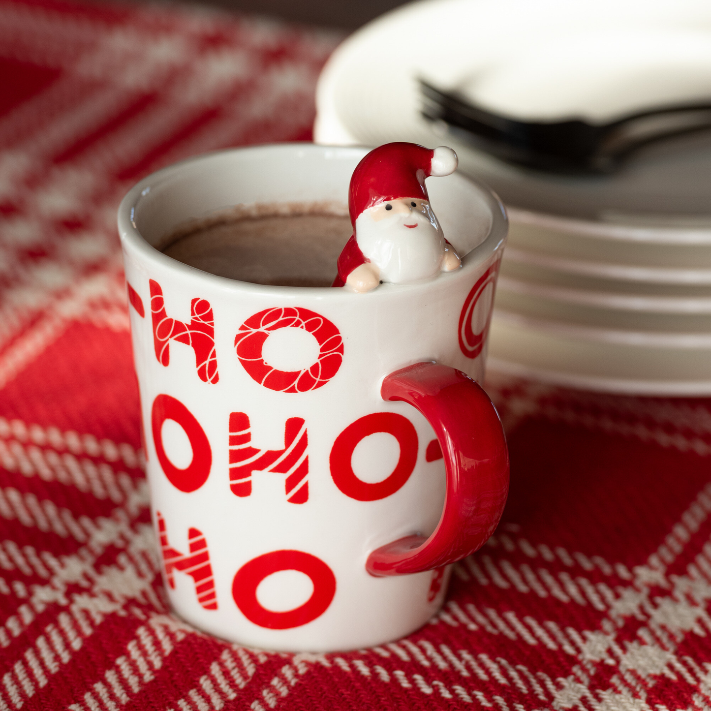 Mug Ho Ho Ho Babbo Natale in Ceramica H. 14 cm J-Line by Jolipa