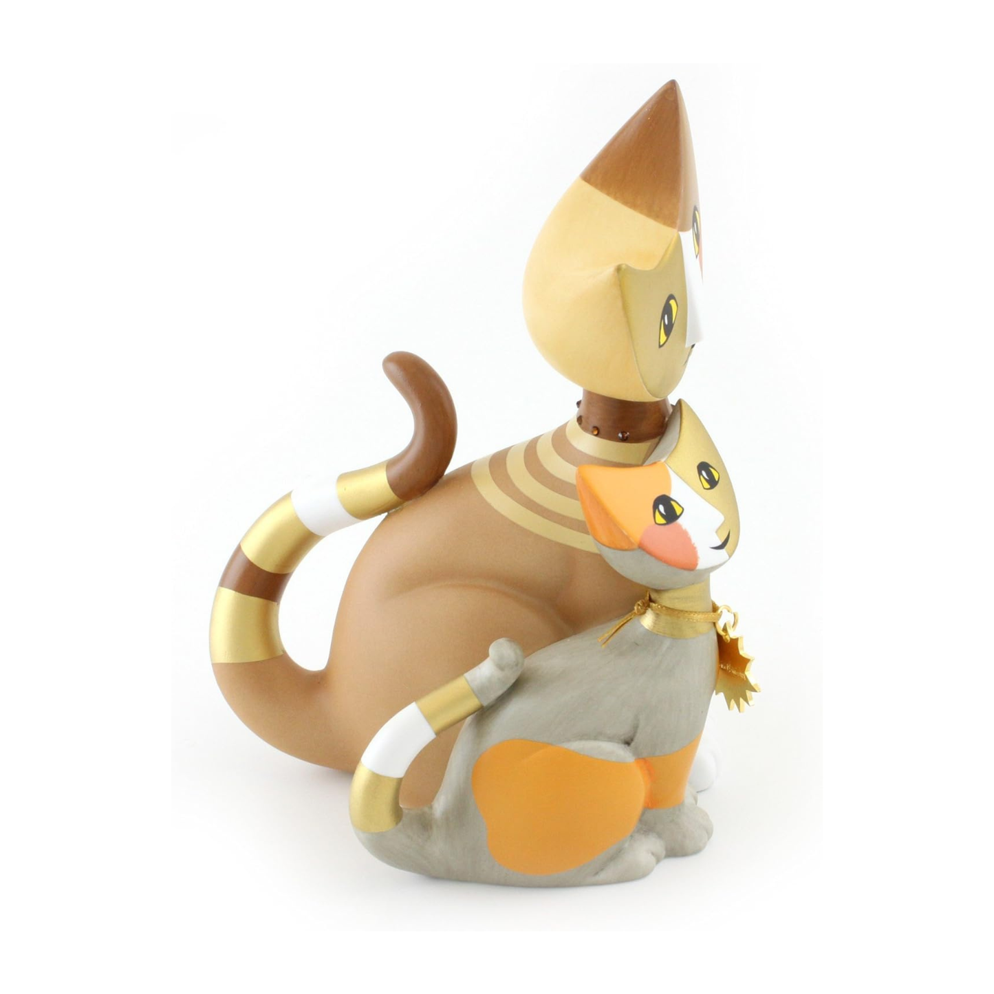 Figurina Gatti dell'Anno 2015 Novella e Savino in Porcellana Bisque Rosina Wachtmeister Goebel