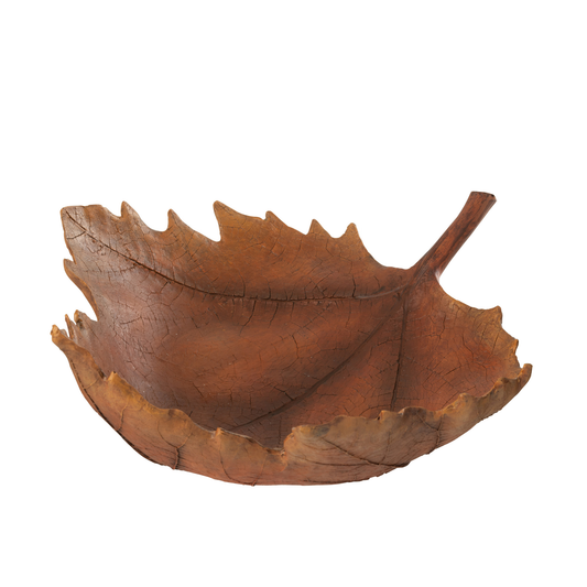 Vassoio Decorativo Foglia d'Autunno in Resina J-Line by Jolipa