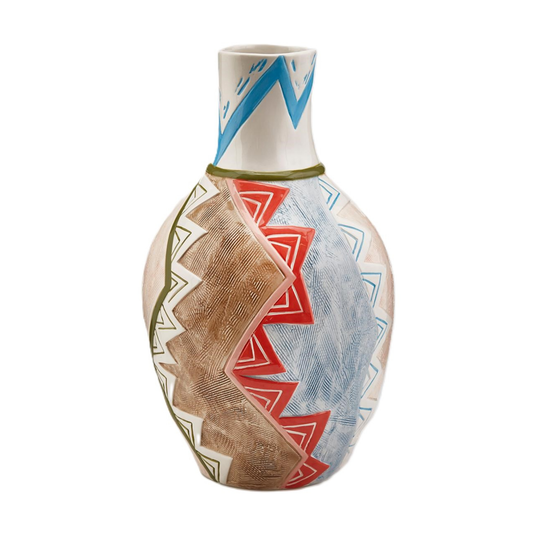 Vaso Perù Grande in Ceramica Decorata EDG Enzo De Gasperi