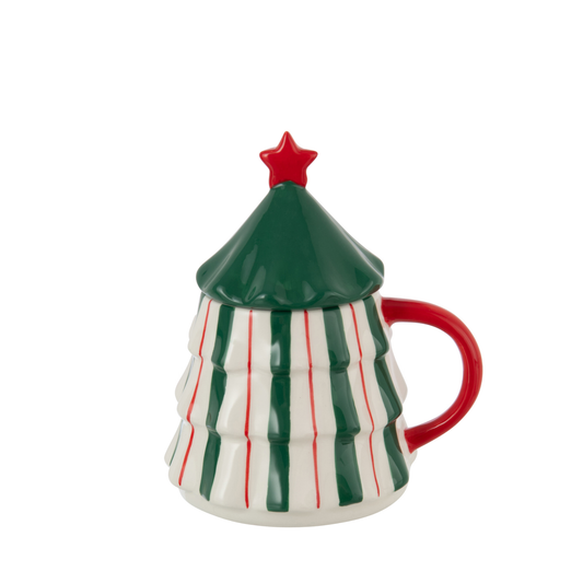 Mug Albero di Natale in Ceramica H. 16 cm J-Line by Jolipa