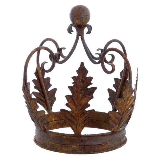 Corona Decorativa in Ferro Anticato h. 38 cm - Blanc Mariclò