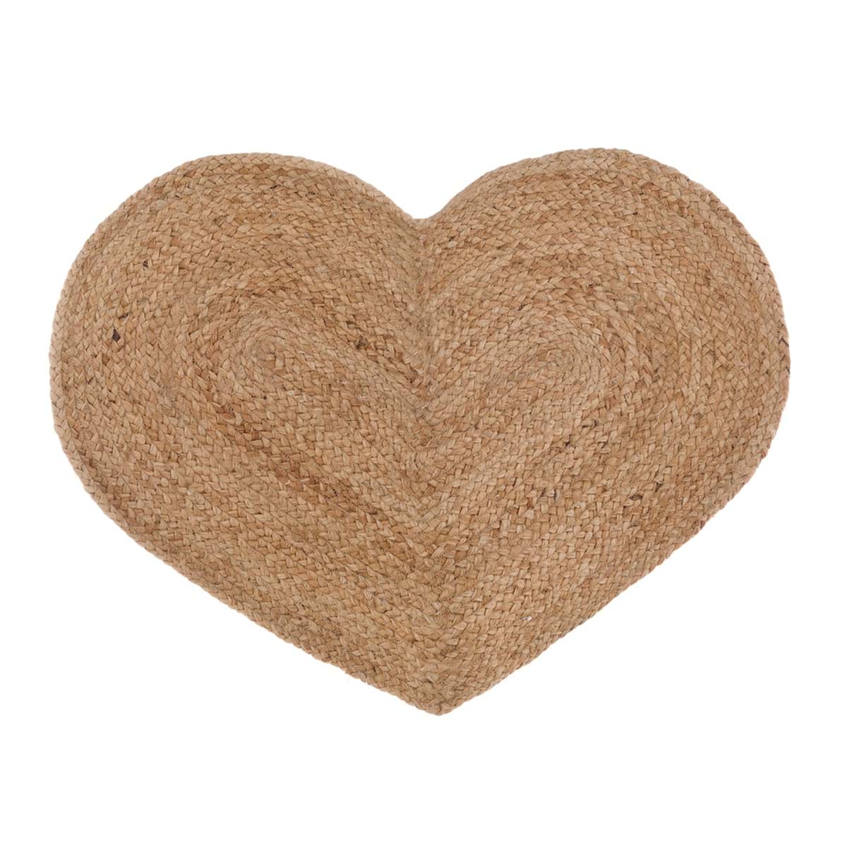 Tappeto in Juta Naturale a Cuore 50×80 cm Intrecci Blanc Mariclò