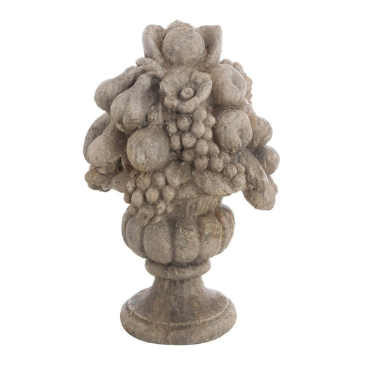 Cesto Frutta Decorativo in Resina H. 55 cm Antiqua Domus Blanc Mariclò