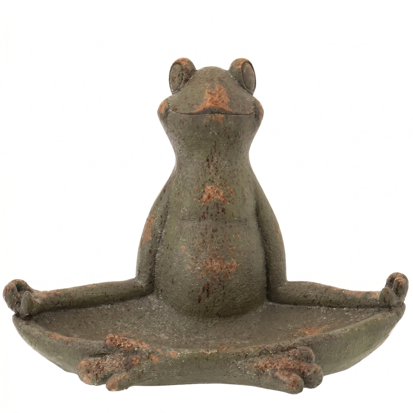 Rana Yoga in Magnesio Finitura Verde Anticata L. 64 H. 39 cm J-Line by Jolipa
