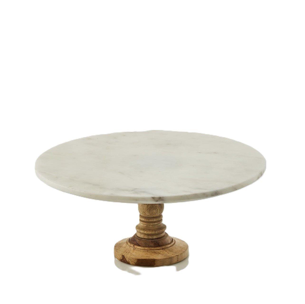 Alzata Porta Torta in Marmo e Legno Ø 30 cm - EDG Enzo De Gasperi