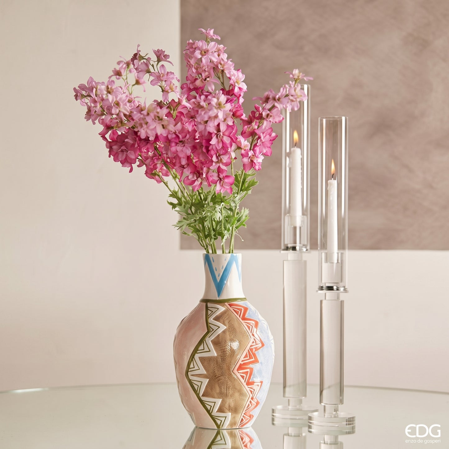 Vaso Perù Grande in Ceramica Decorata EDG Enzo De Gasperi