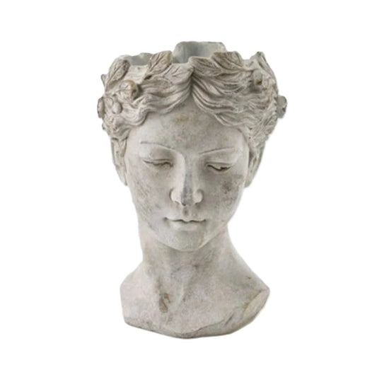 Vaso Testa in Cemento Grigio h. 36 cm - EDG Enzo De Gasperi