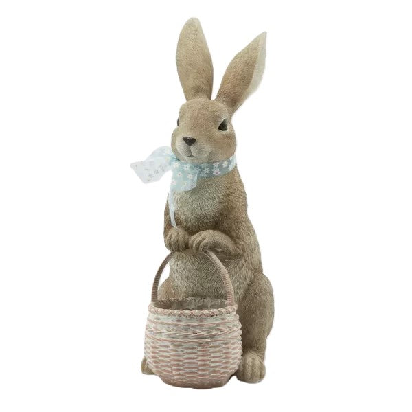 Coniglio Decorativo in Poliresina con Vaso h. 50 cm - EDG Enzo De Gasperi