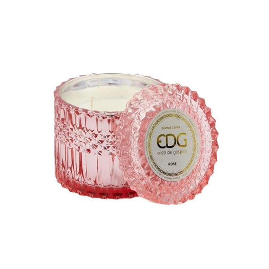 Candela Profumata alla Rosa Crystal New in Vetro - EDG Enzo De Gasperi